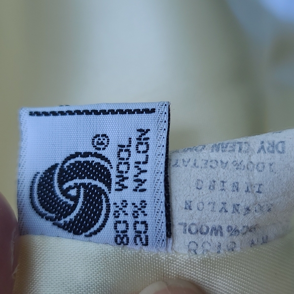 Leslie Fay wool blend cream puffy sleeve coat size 12 vintage - Picture 8 of 10